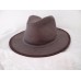 ZARA MAN WIDE BRIM FEDORA HAT Large 23 Inches Circumference Cotton Velvet Brown  eb-18195639